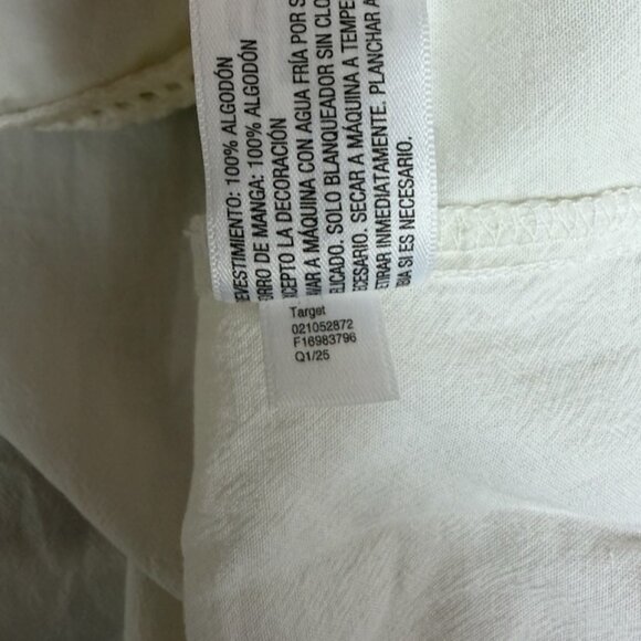 Ava & Viv Womens White Cottagecore Top Puff Sleeves Size 2X Prairie Sheer NWT - Picture 7 of 11